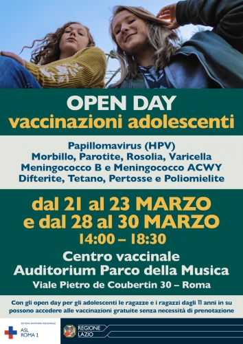 Open Day vaccinazione adolescenti 2