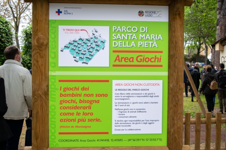 spazio giochi del Parco di Santa Maria della Pietà