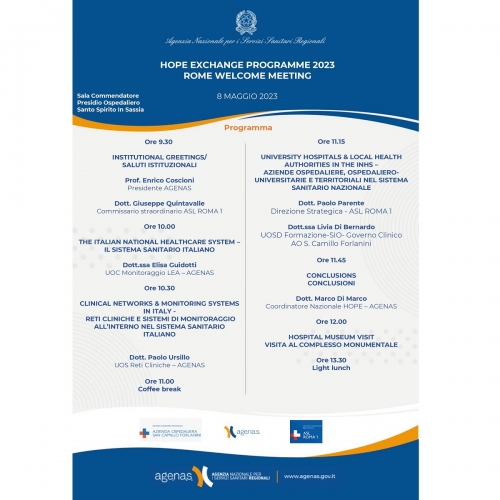 8 maggio Presentazione del programma HOPE