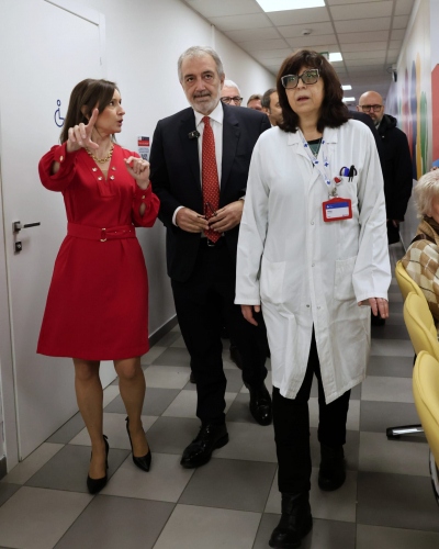 Francesco Rocca e il personale sanitario