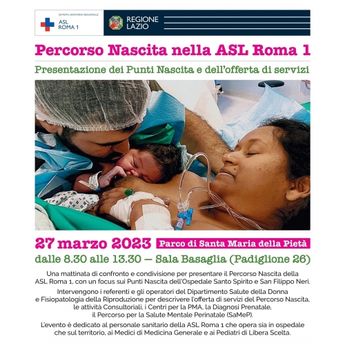 27 marzo Percorso Nascita ASL Roma 1, evento dedicato al personale sanitario