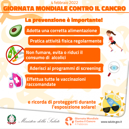 Giornata Mondiale contro il Cancro 4 febbraio 2022