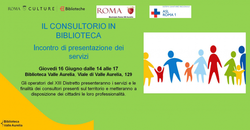16 giugno incontro Il consultorio in biblioteca