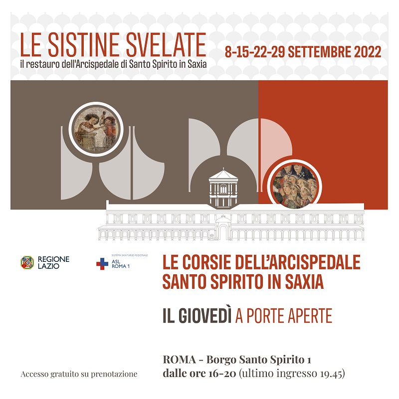 Corsie Sistine, apertura ai cittadini il giovedì dall'8 al 22 settembre