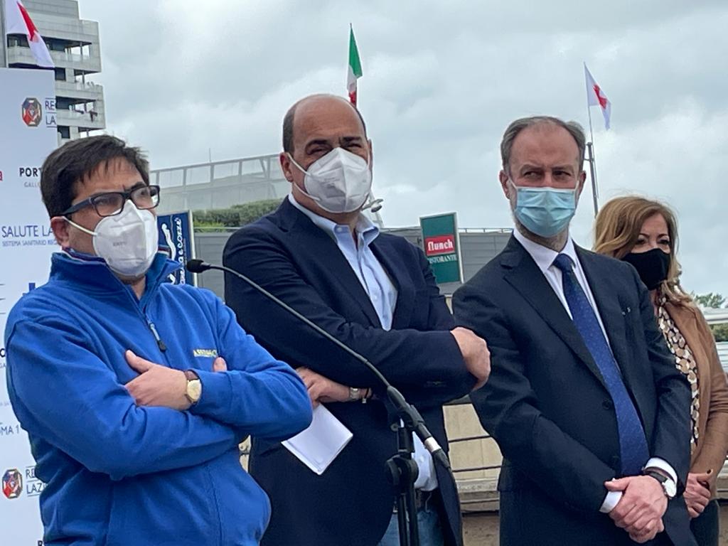 Porta di Roma, Zingaretti inaugura hub vaccinale regionale realizzato in collaborazione con CRI e ASL Roma 1