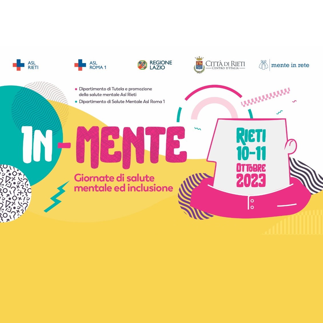 10-11 ottobre “In-Mente, Giornate di salute mentale ed inclusione” a Rieti