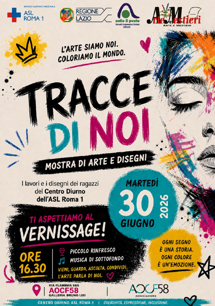 Martedì 30 Giugno 16.30, Mostra d'arte dei ragazzi del Centro diurno di Via Plinio
