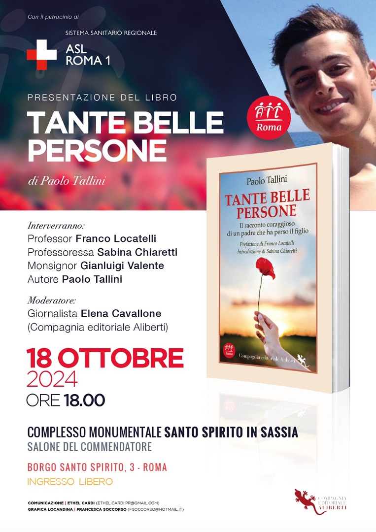 18 ottobre Presentazione del libro “Tante belle persone” di P. Tallini a Santo Spirito