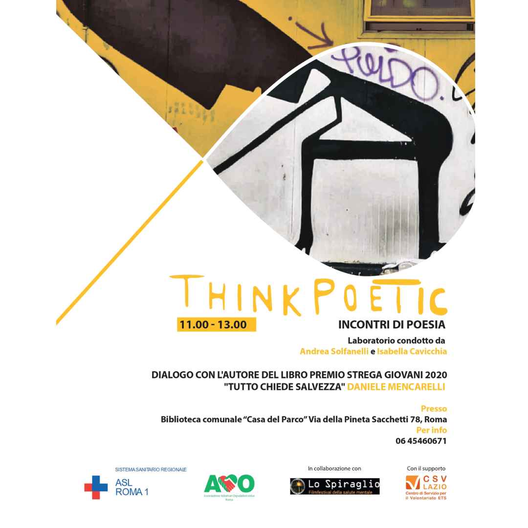 Think Poetic, Incontri di poesia: dialogo con l’autore Daniele Mencarelli