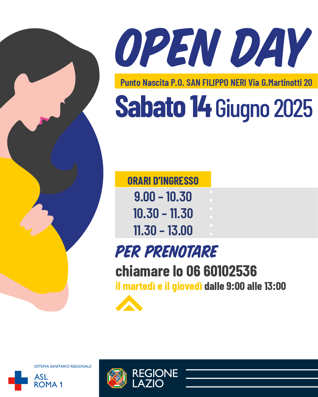 14 giugno Open Day Punto Nascita al P.O. San Filippo Neri