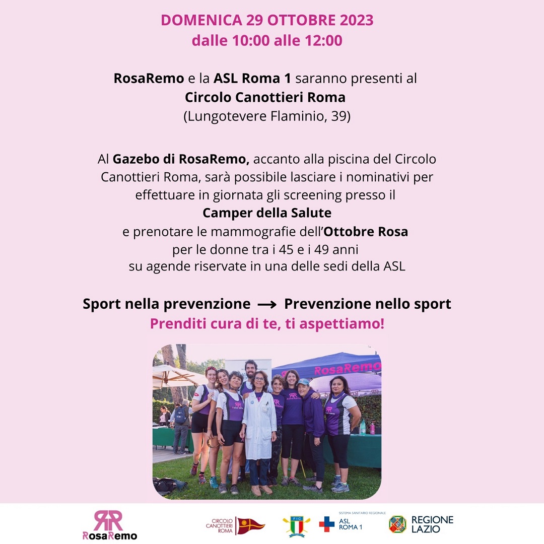 Ottobre Rosa, 29 ottobre “Via le mani” al Circolo Canottieri Roma