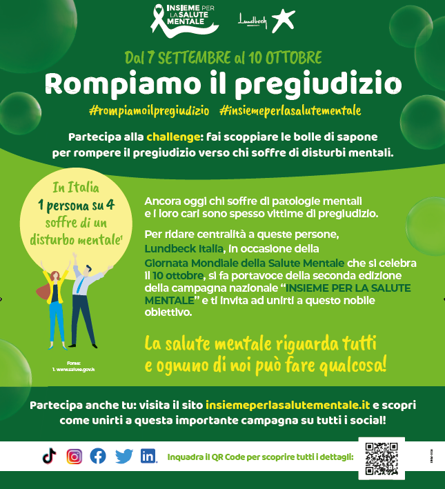 Al via “Insieme per la Salute Mentale” l’iniziativa per rompere i pregiudizi sulla salute mentale
