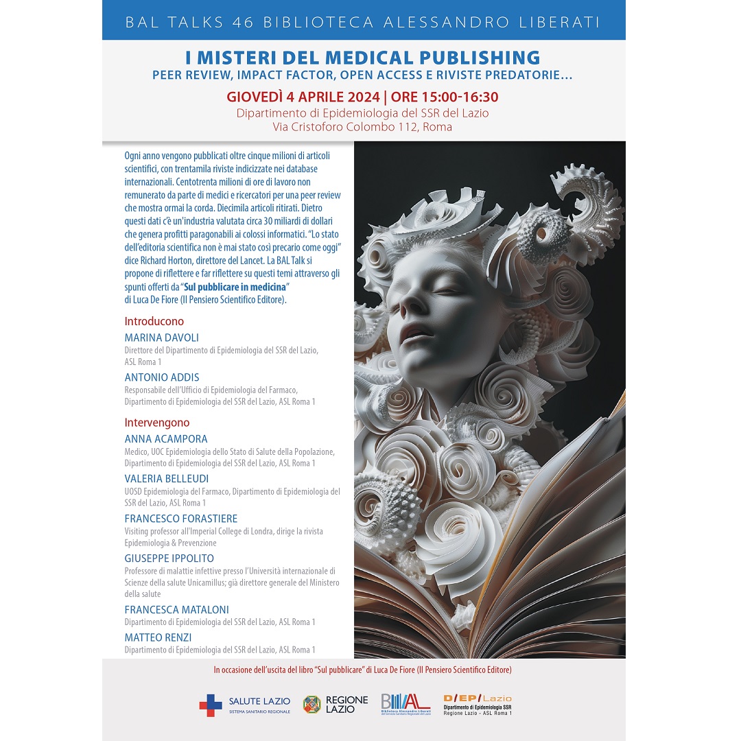 4 aprile BAL Talks 46 “I misteri del Medical Publishing”