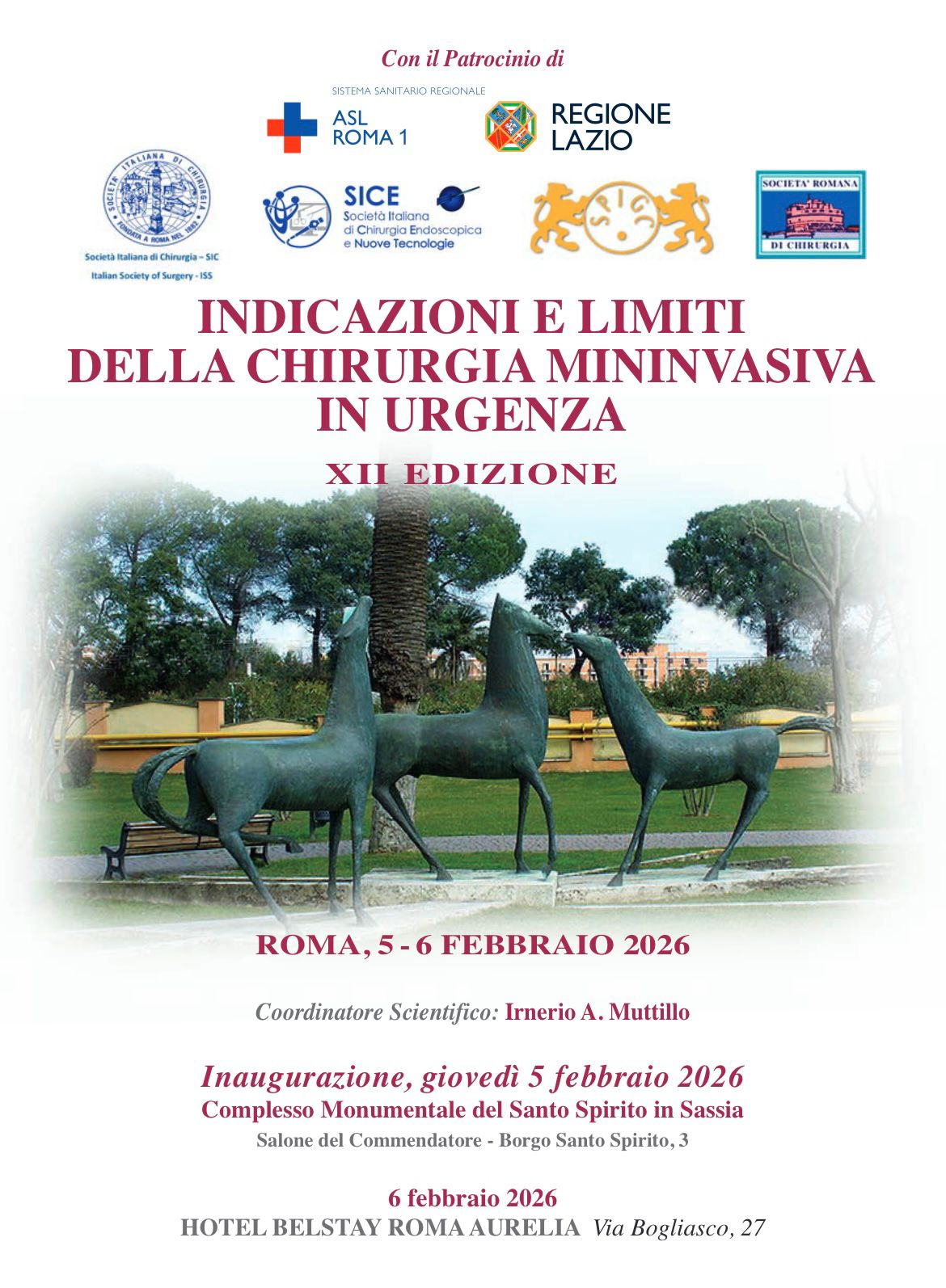XII CORSO ECM "INDICAZIONI E LIMITI DELLA CHIRURGIA MININVASIVA IN URGENZA"