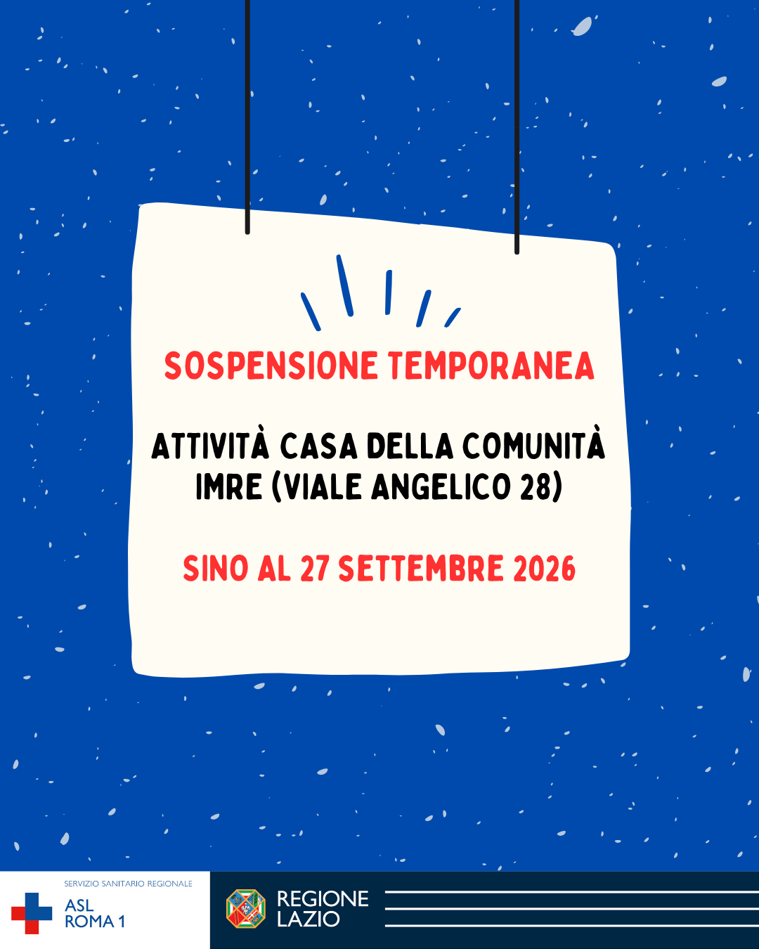 Fino al 27 settembre sospensione temporanea delle attività della Casa della Comunità IMRE