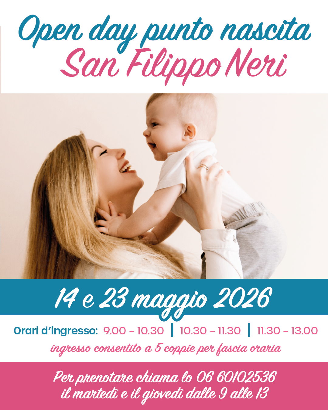 Open Day Punto Nascita al San Filippo Neri, le date per tutto il 2026: come aderire