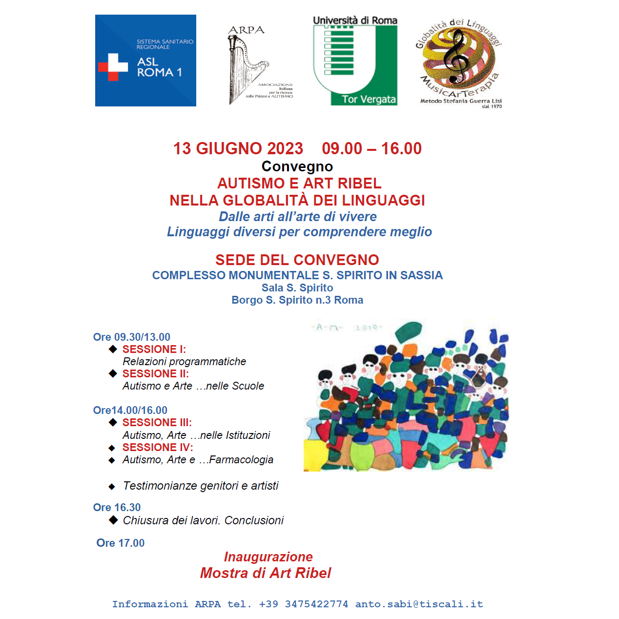 13 giugno Convegno "Autismo e Art Ribel nella globalità dei linguaggi"