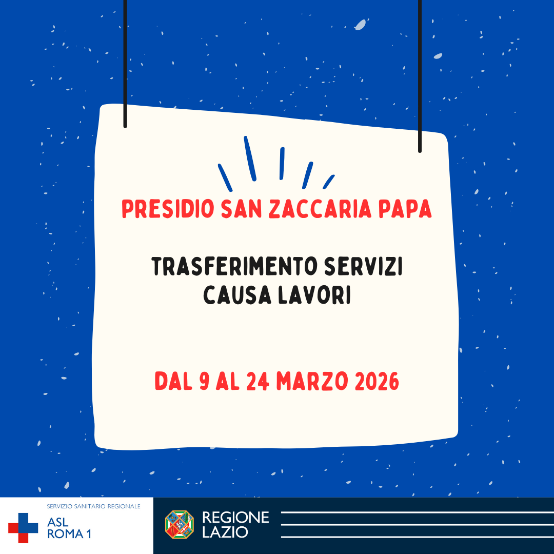 Lavori al San Zaccaria Papa, dal 9 al 24 marzo temporaneo trasferimento di alcuni servizi