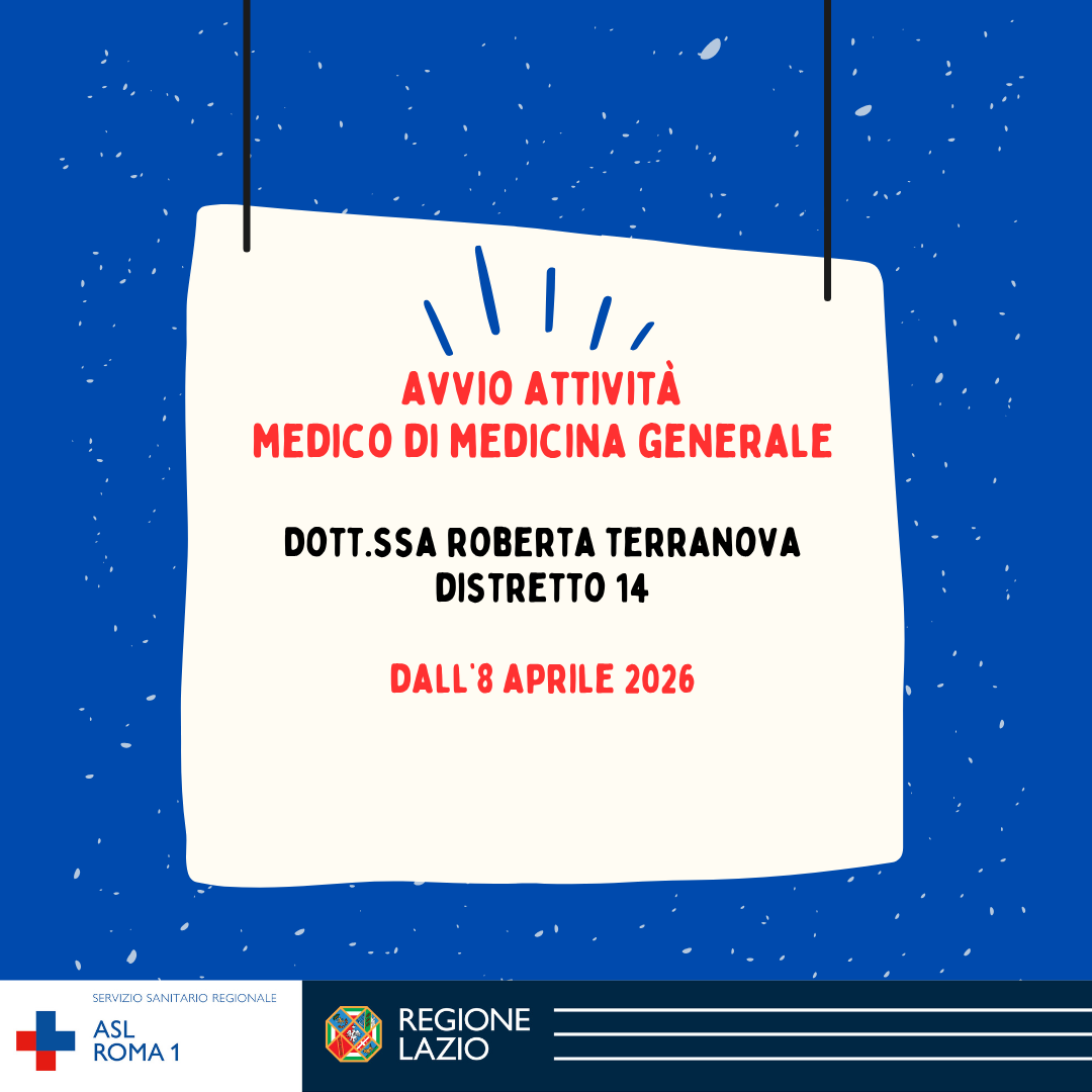 Avvio nuova attività di Medico di Medicina Generale - Dott.ssa Roberta Terranova