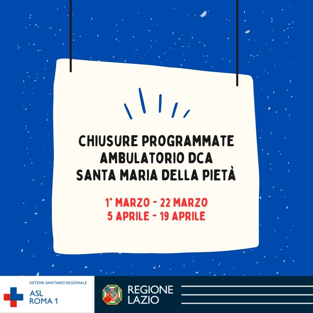Sospensione temporanea Ambulatorio Disturbi del Comportamento Alimentare Santa Maria della Pietà
