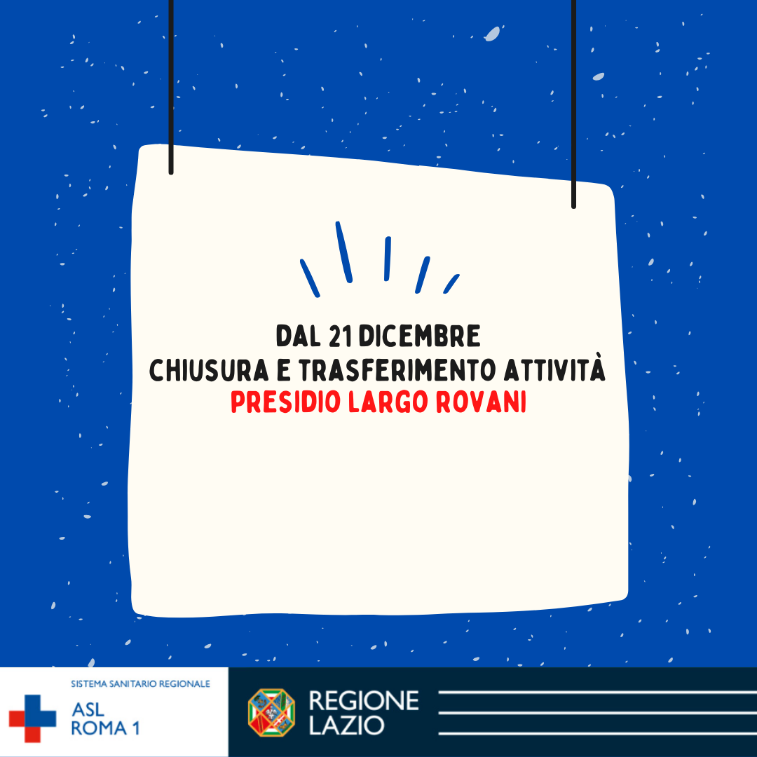 21 dicembre Chiusura definitiva Presidio Largo Rovani 5 e spostamento attività a via Monte Rocchetta e via Dina Galli
