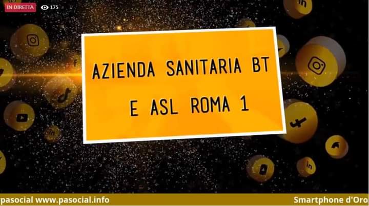 Smartphone d’oro: premio tematico "Sanità" alla comunicazione della ASL Roma 1