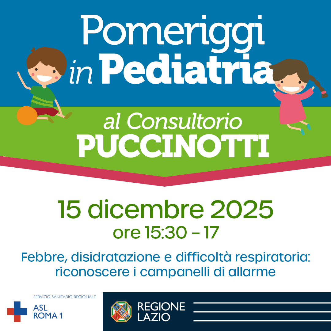 Il 15 dicembre torna "Pomeriggi in Pediatria" al Consultorio Puccinotti