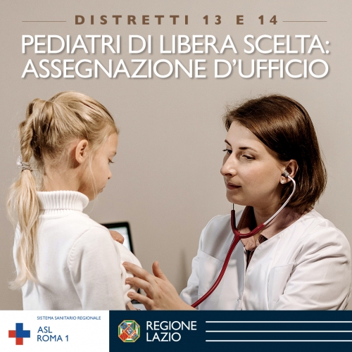 Pediatri di Libera Scelta con incarico provvisorio Distretto 14: assegnazione d'ufficio assistiti Dott.ssa Innocenzi alla Dott.ssa Triarico