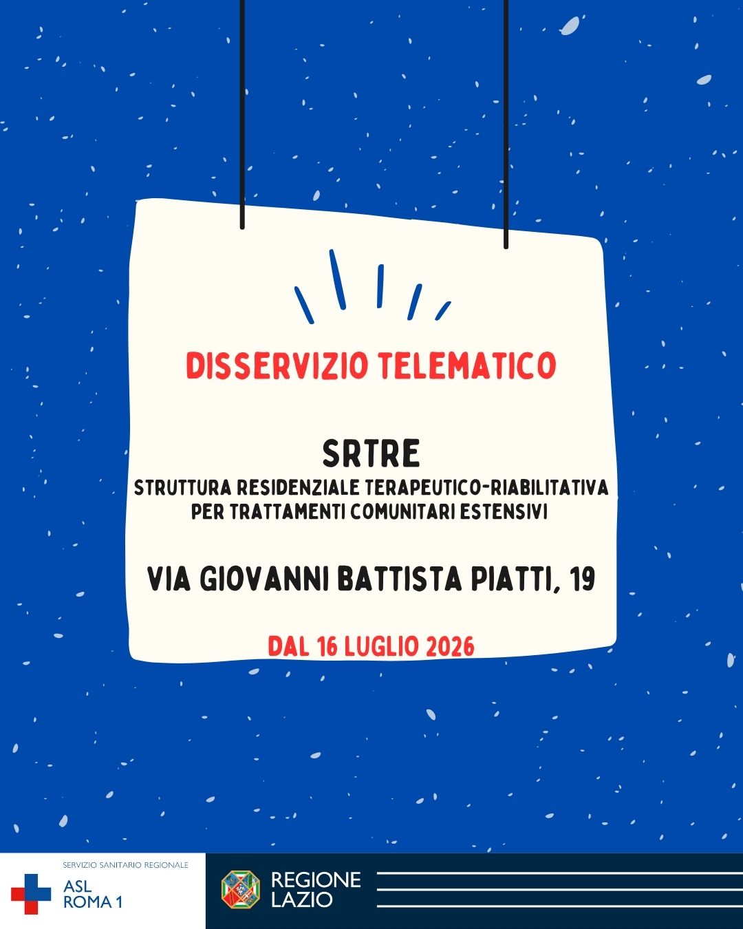 SRTRe via Piatti: disservizio telematico