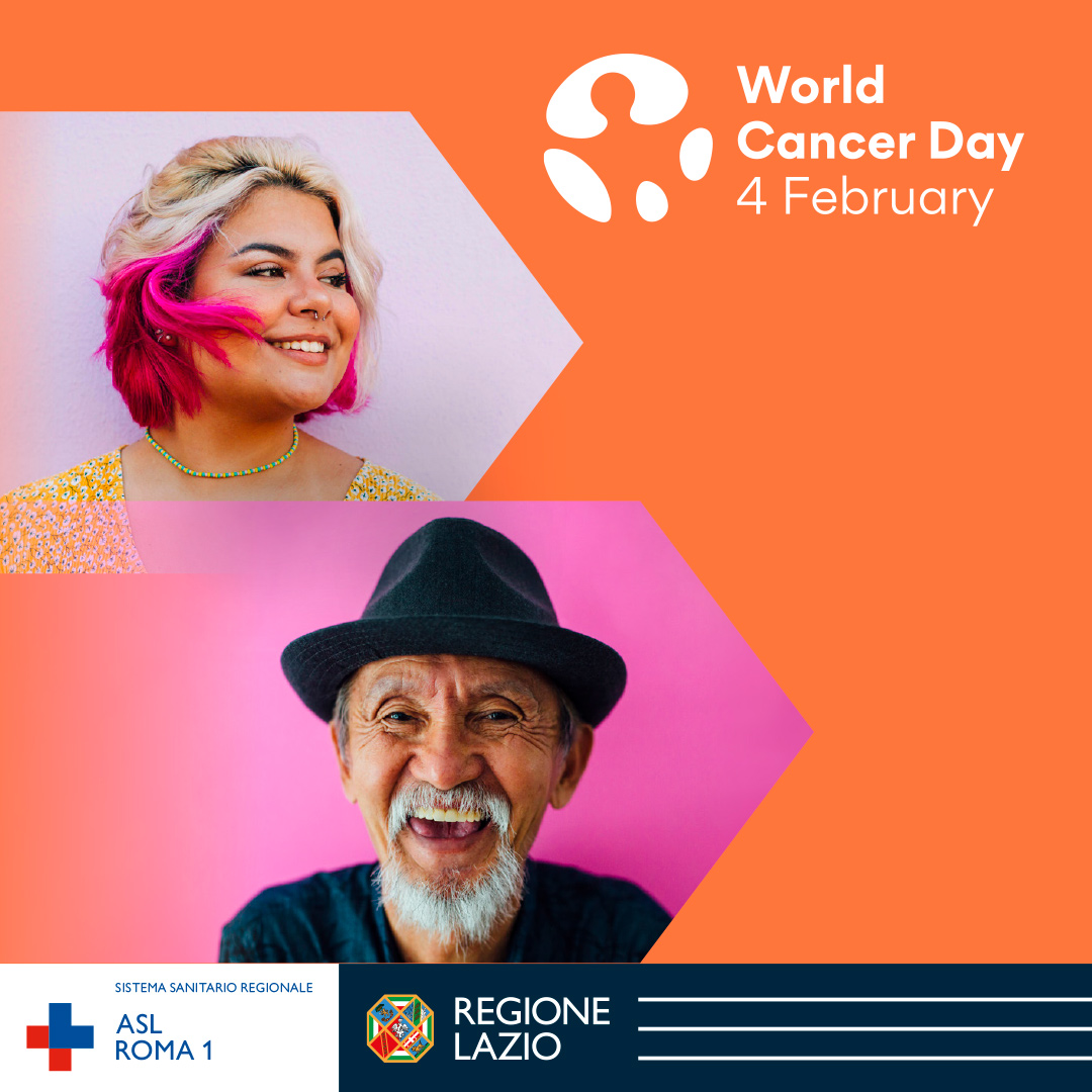 campagna world cancer day: foto con due persone sorridenti