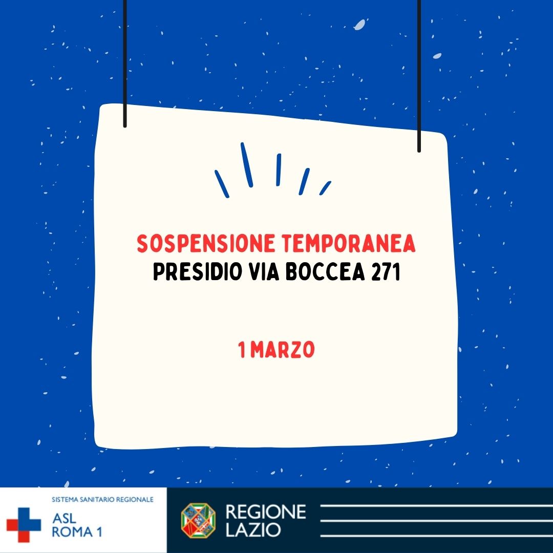 1 marzo sospensione temporanea Presidio via Boccea 271