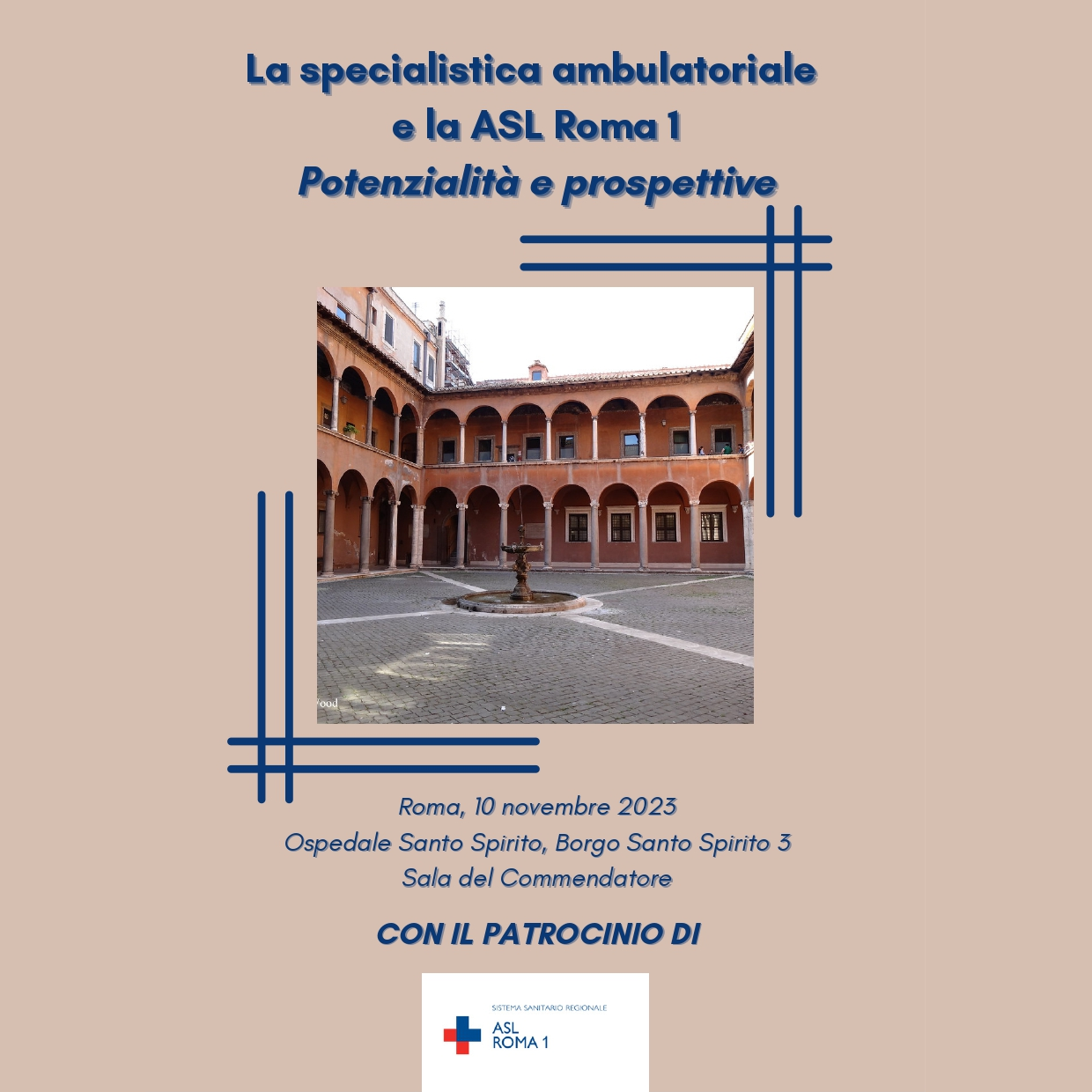 10 novembre Evento ECM “La specialistica ambulatoriale e la ASL Roma 1: potenzialità e prospettive”