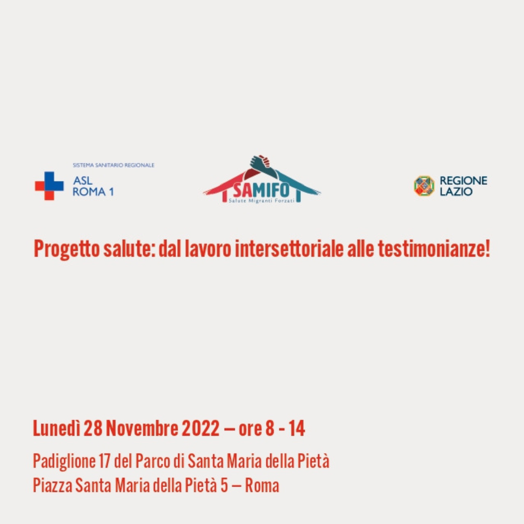 28 novembre Incontro “Progetto Salute: dal lavoro intersettoriale alle testimonianze”