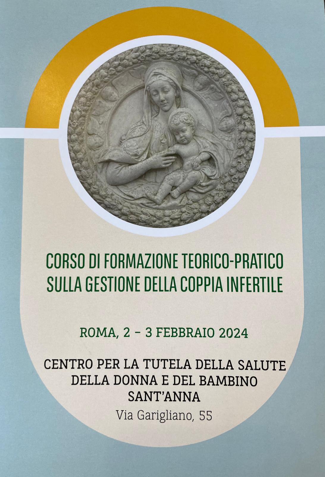 Al Sant'Anna Corso di Formazione Teorico Pratico sulla gestione della coppia infertile
