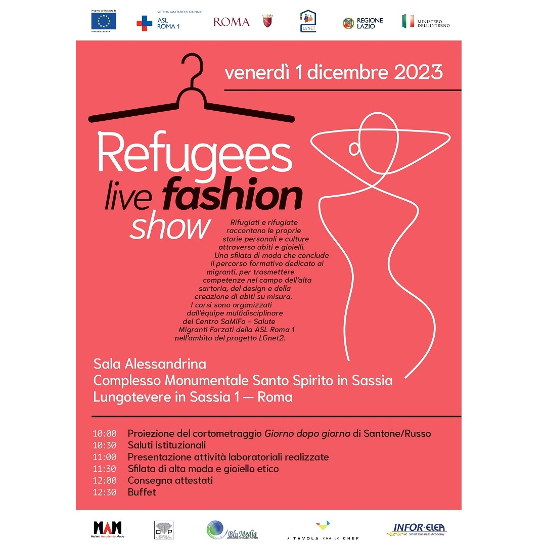 1 dicembre Sfilata “Refugees live fashion show” presso la Sala Alessandrina