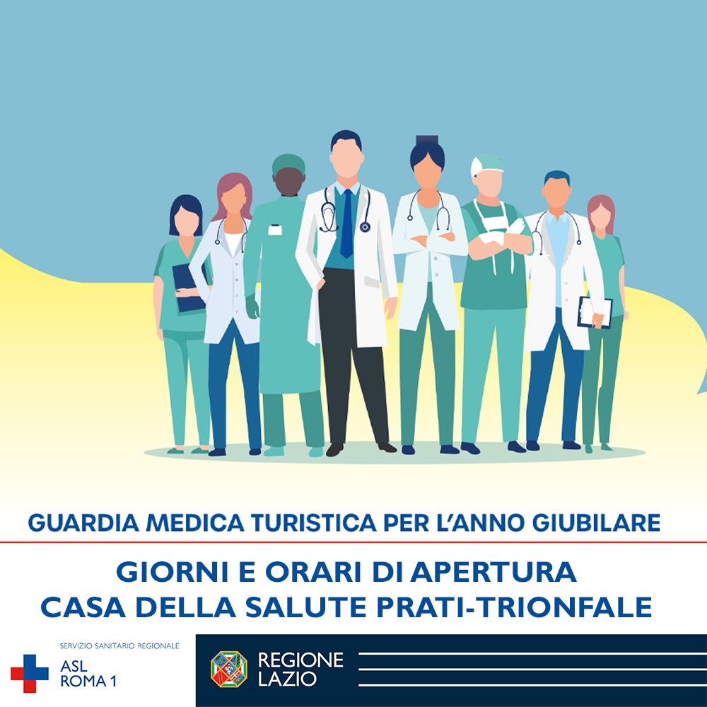 Tourist Medical Service for the Jubilee year - Opening days and hours of the Casa della Salute Prati-Trionfale until 31 december 2025