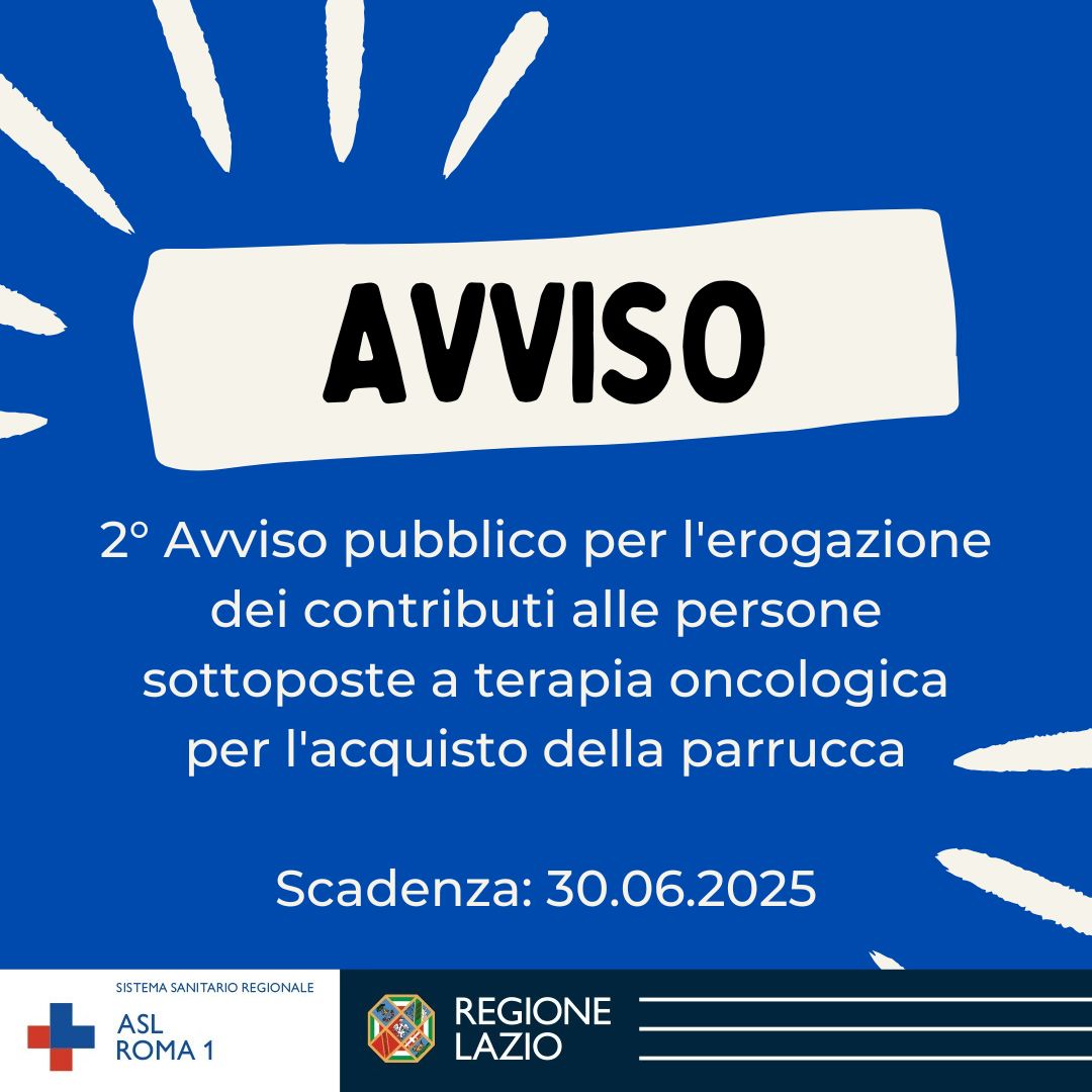 2° Avviso pubblico per l'erogazione dei contributi alle persone sottoposte a terapia oncologica per l'acquisto della parrucca