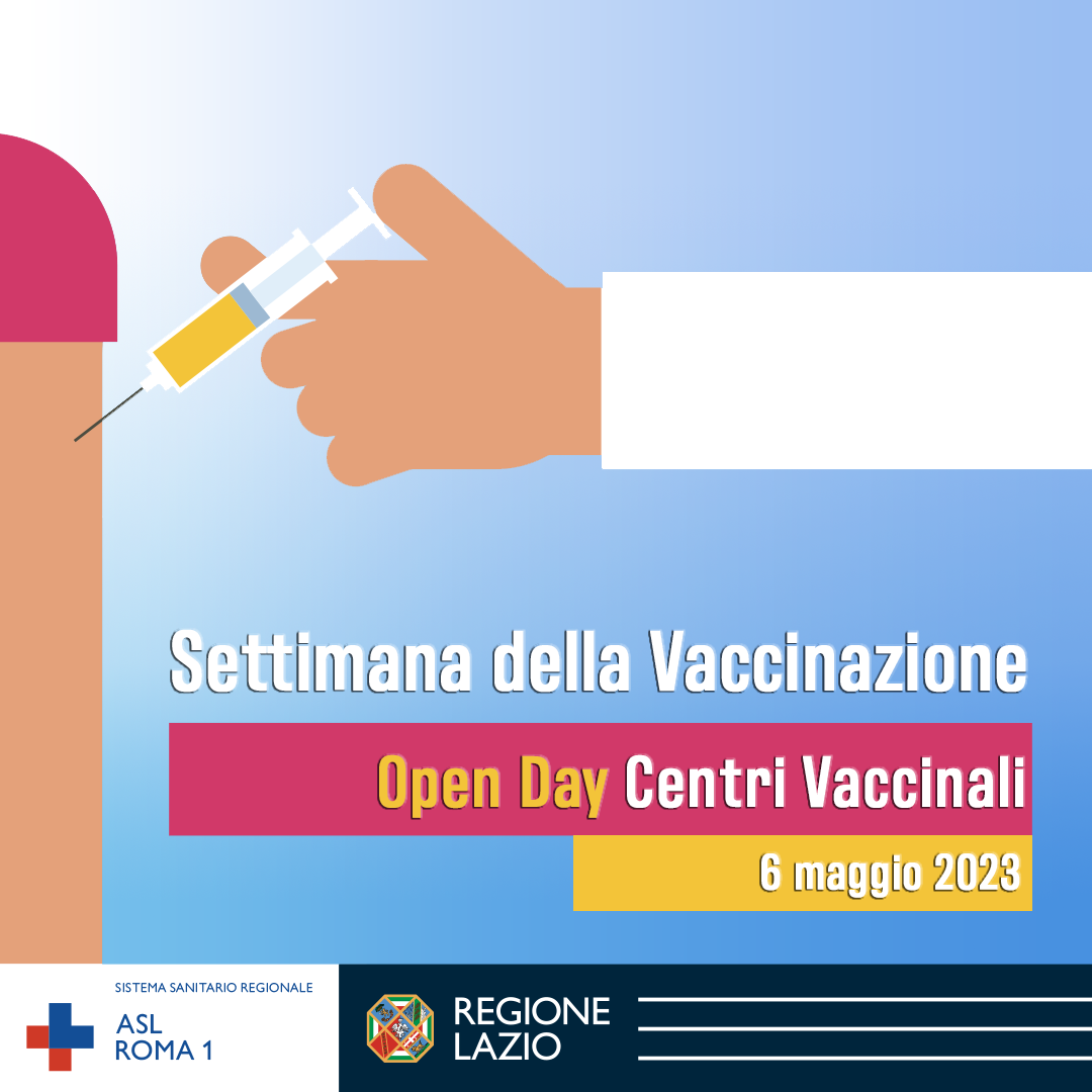 Settimana delle Vaccinazioni: il 6 maggio Open Day nei Centri Vaccinali ASL Roma 1