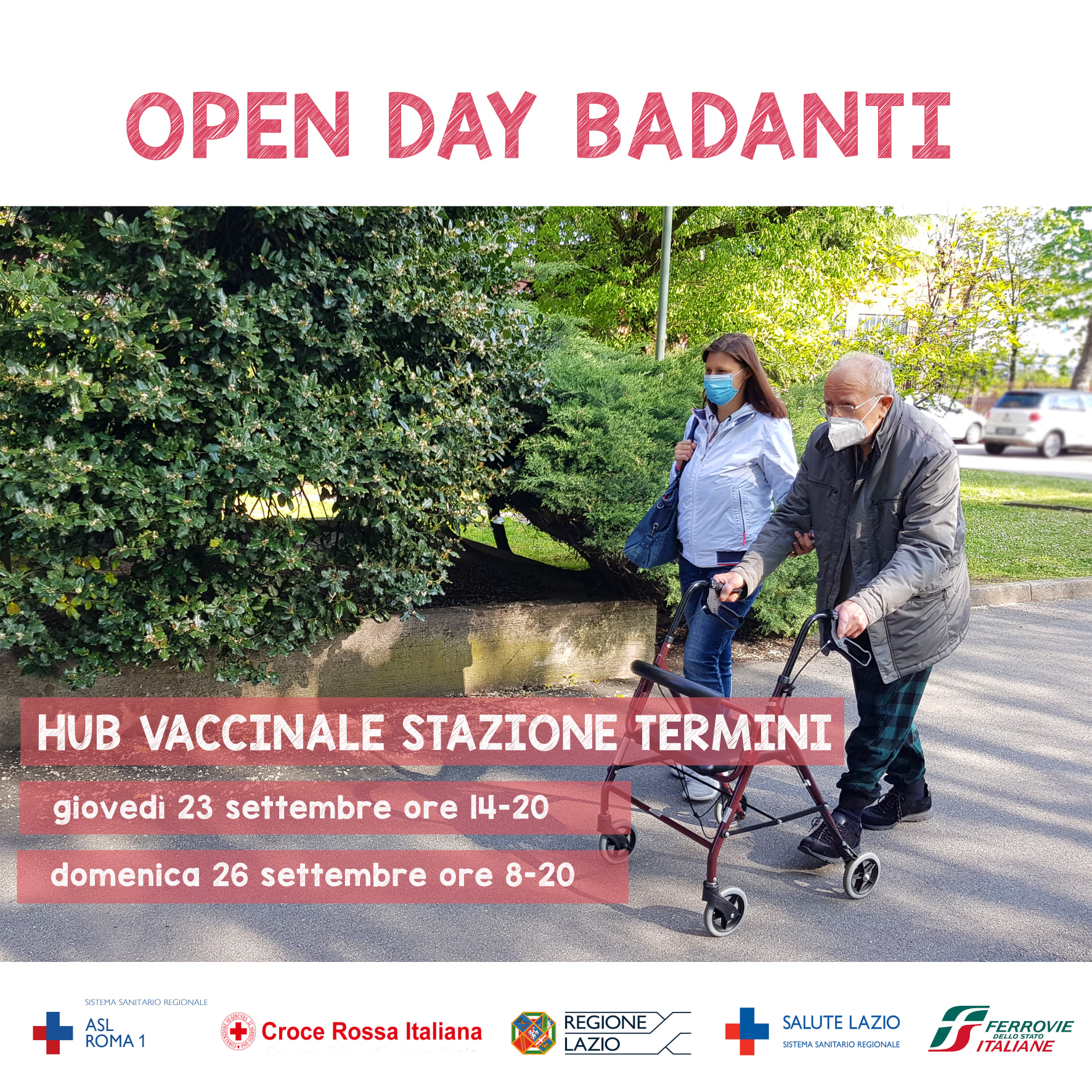 Open day per badanti 23 e 26 Settembre 2021