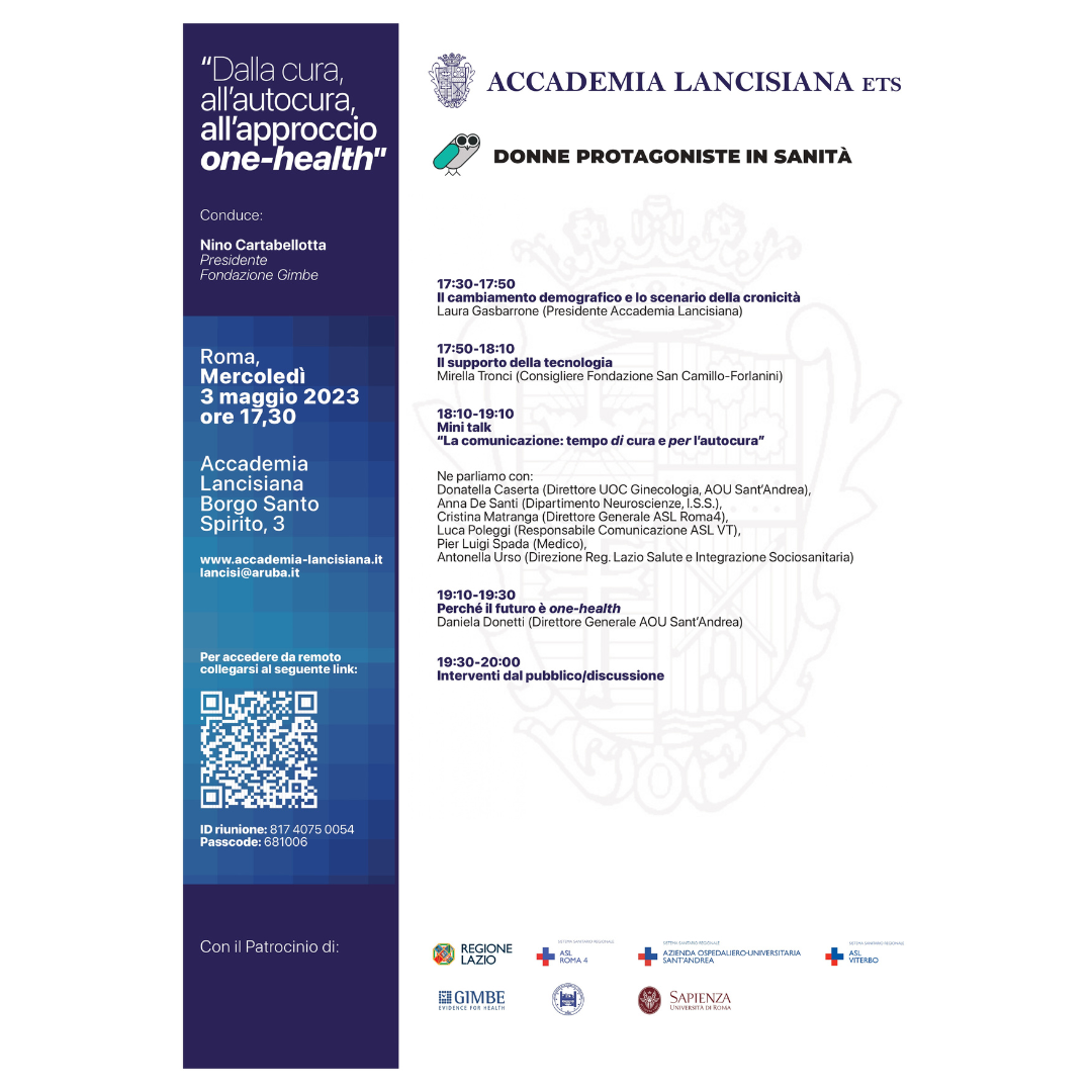 immagine del programma 3 maggio Dalla cura, all’autocura, all’approccio One-Health