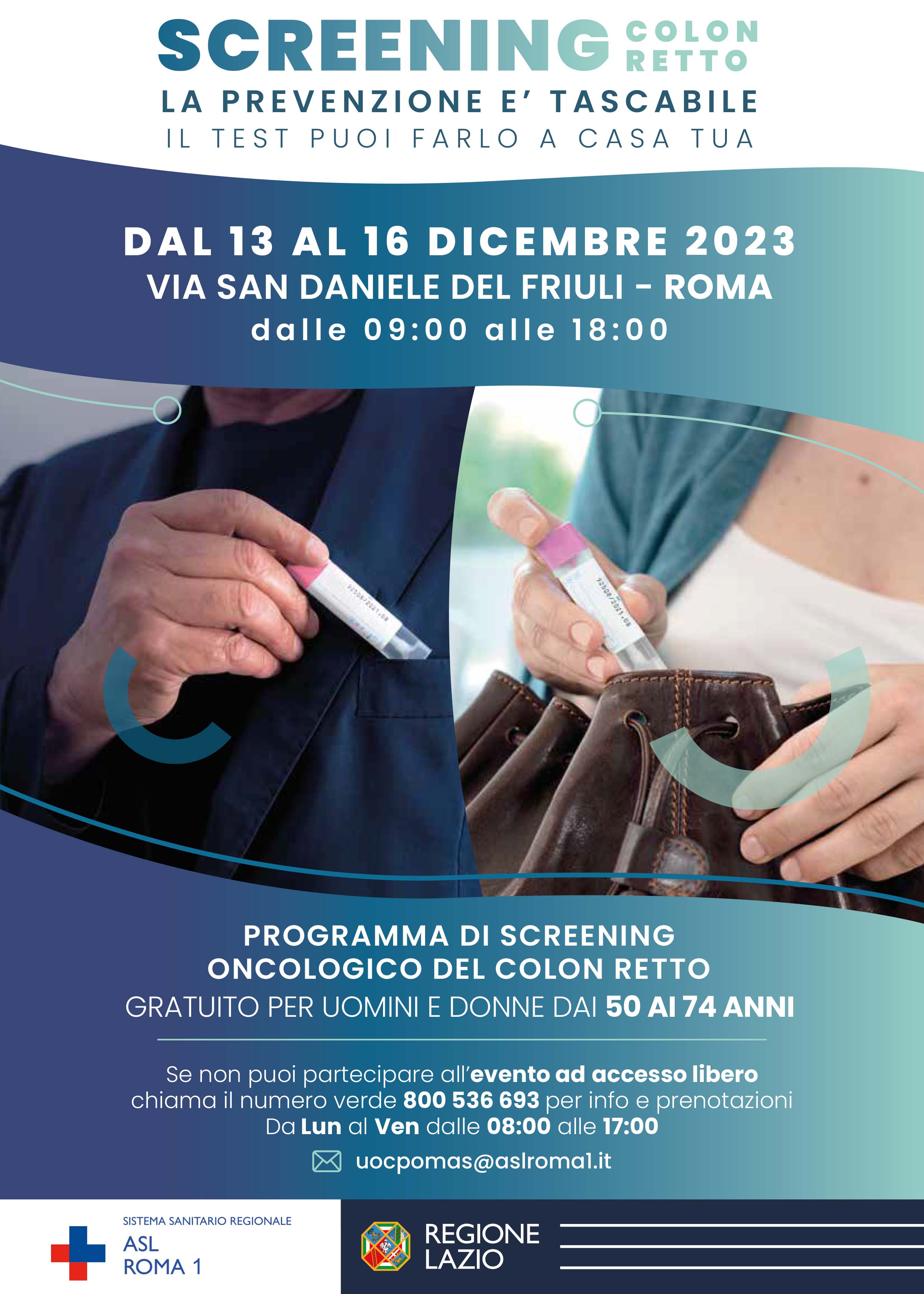 Dal 13 al 16 dicembre Screening oncologici gratuiti a via San Daniele del Friuli 8