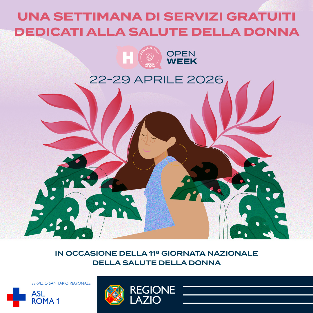 Open week della Salute della Donna, dal 22 al 29 Aprile 2026