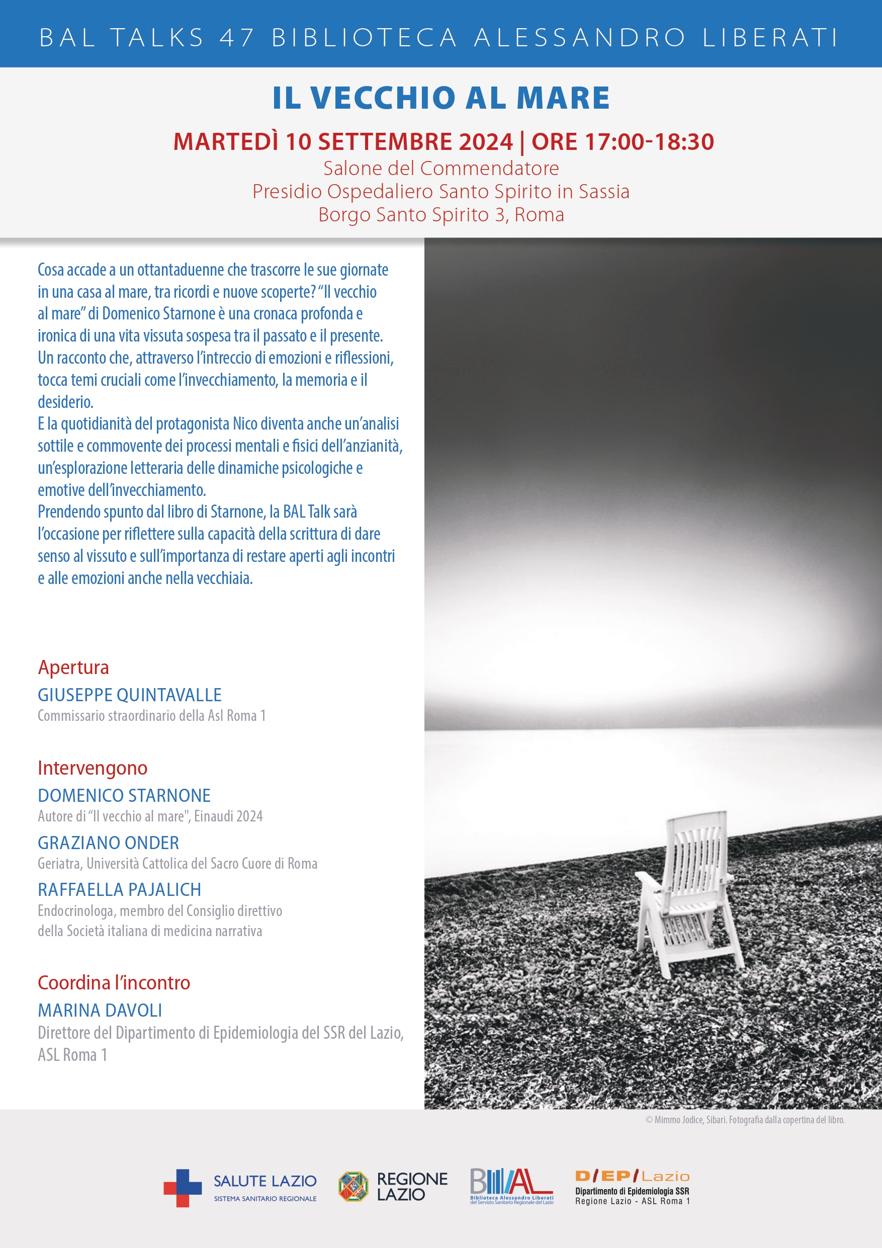 10 settembre BAL Talks 47 “Il vecchio al mare”