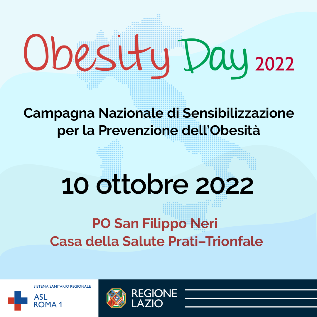 10 ottobre Obesity Day, appuntamento con la prevenzione al San Filippo Neri e Casa della Salute Prati-Trionfale