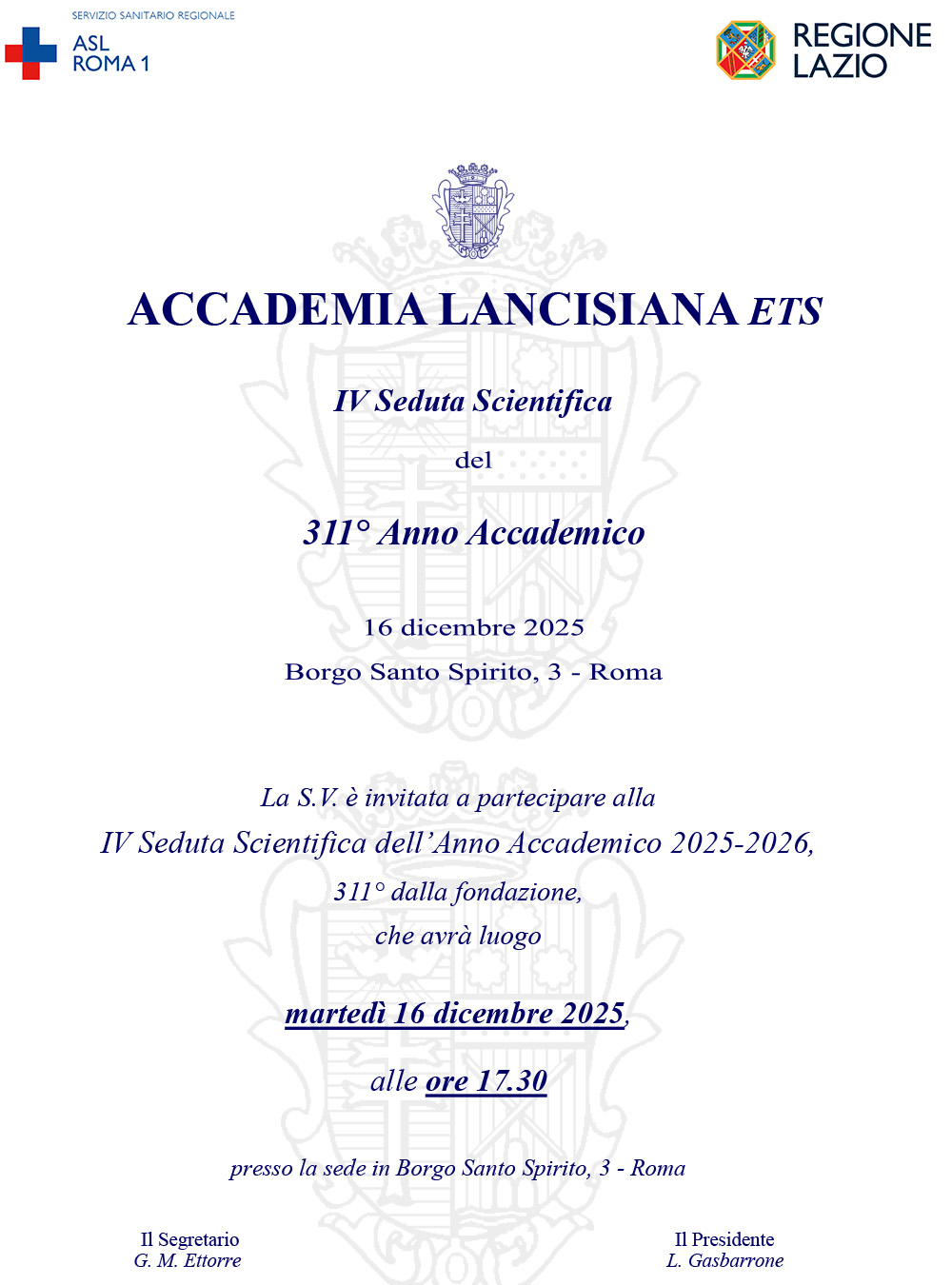 Accademia Lancisiana incontro sul tema innovazione tecnologica ed etica della ricerca scientifica