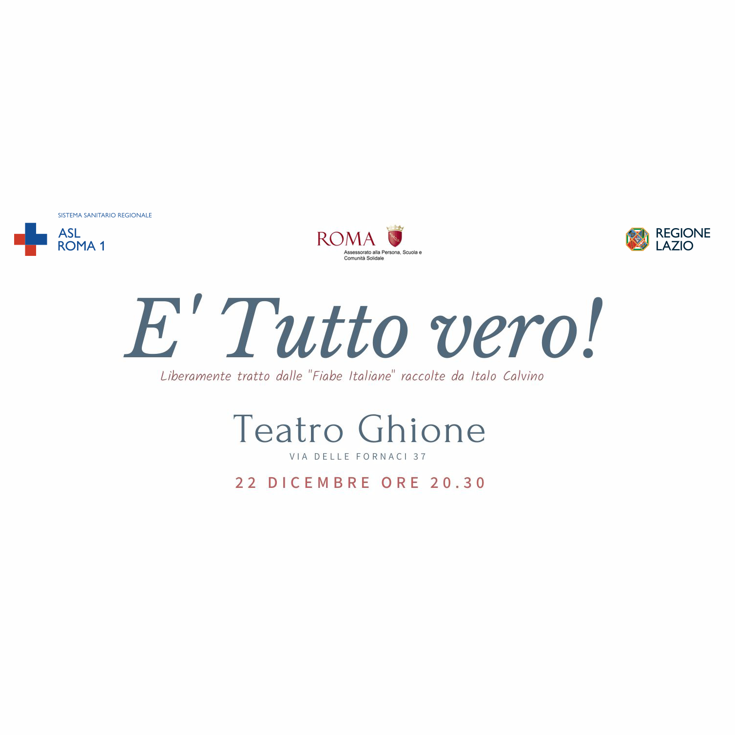 22 dicembre “È tutto vero!”, spettacolo del Centro Diurno La Voce della Luna al Teatro Ghione