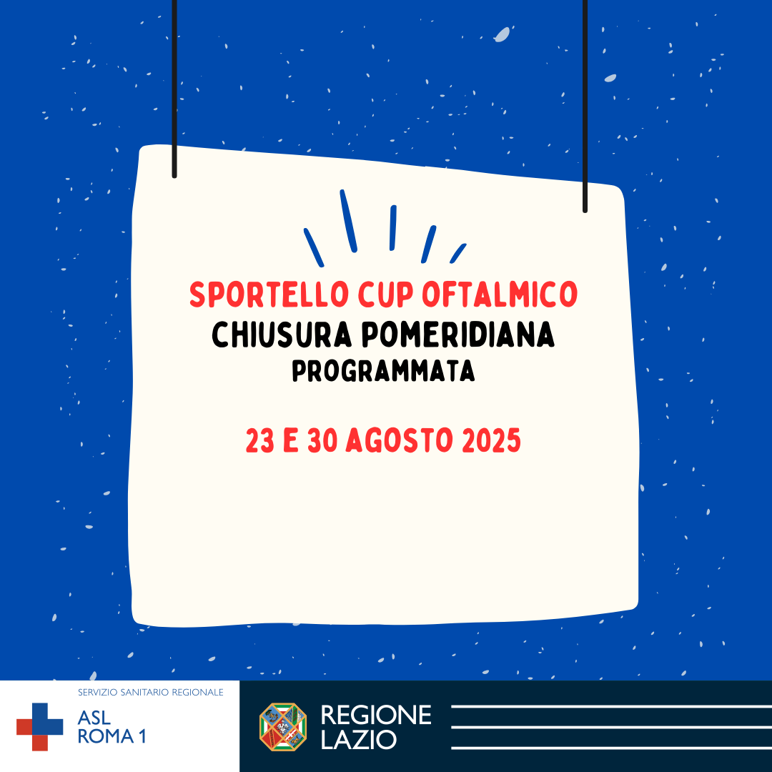 23 e 30 agosto: chiusura pomeridiana Sportello CUP