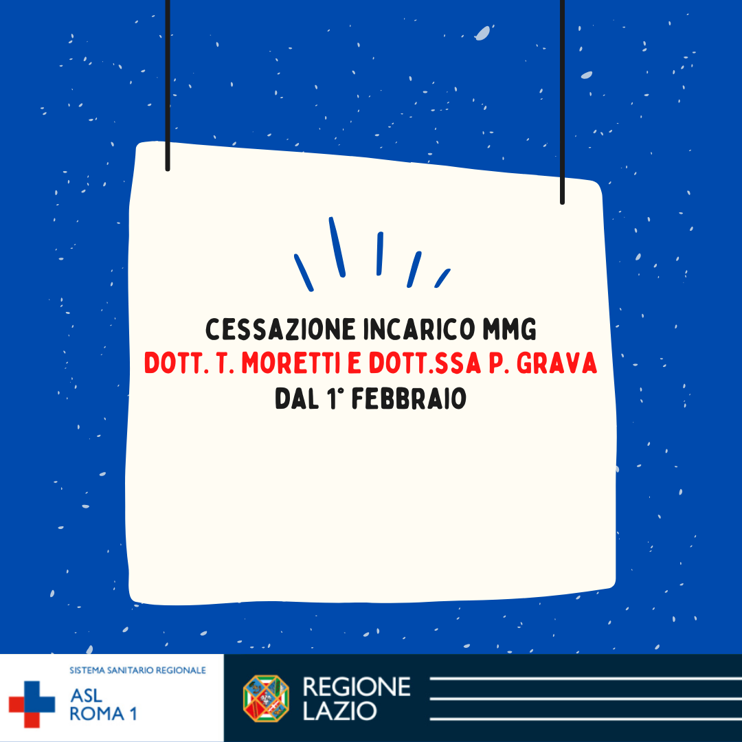 Cessazione incarico Dott. Terenzio Moretti e Dott.ssa Patrizia Grava: modalità scelta nuovo Medico di Medicina Generale