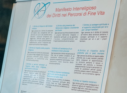 Riconoscimento internazionale per il Manifesto Interreligioso dei Diritti nei Percorsi di Fine Vita