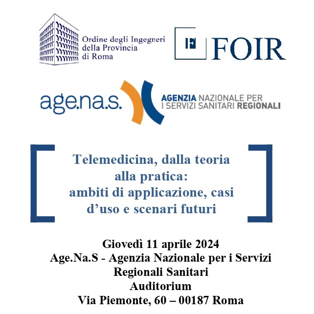 11 aprile Convegno “Telemedicina, dalla teoria alla pratica: ambiti di applicazione, casi d’uso e scenari futuri”